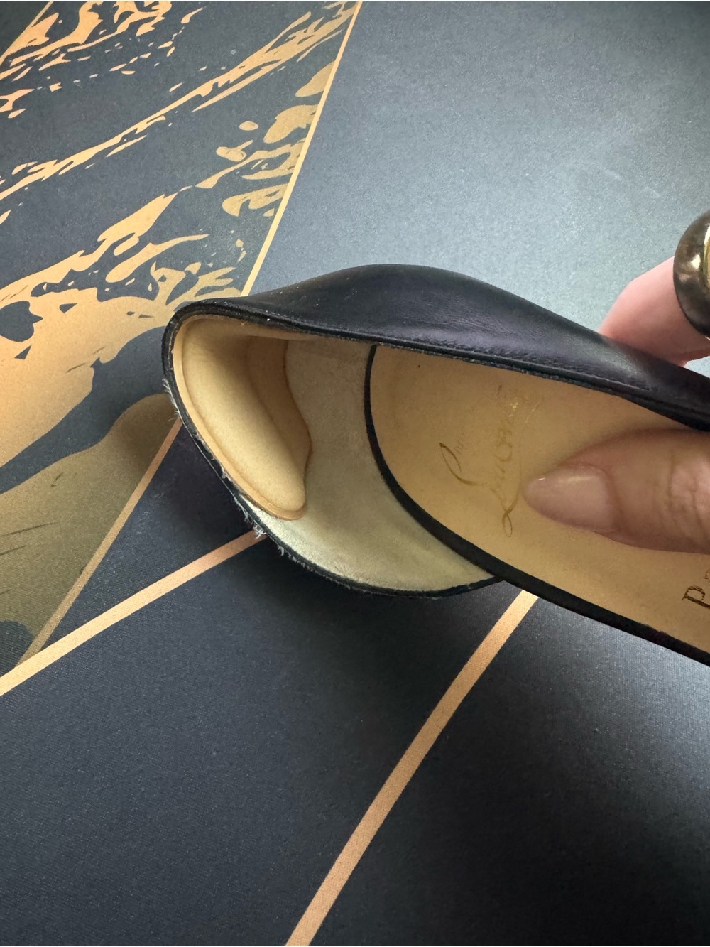Christian Louboutin Black Iriza half-d’Orsay pump size 41 - Picture 14 of 15